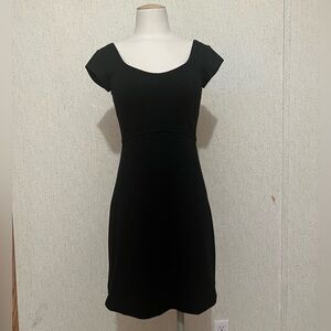 Banana Republic, Elegant Black Cap Sleeve Dress